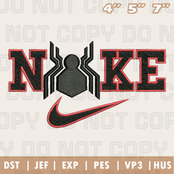 Nike Logo Spiderman Embroidery Machine Design, Nike Embroidery Design, Instant Download