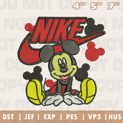 Nike Mickey Mouse Embroidery Machine Design, Mickey Embroidery Design, Instant Download