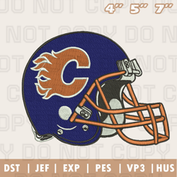 Calgary Flames Helmet Embroidery Machine Design, NFL Embroidery Design, Instant Download