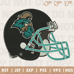 Coastal Carolina Chanticleers Helmet Embroidery Machine Design, NFL Embroidery Design, Instant Download