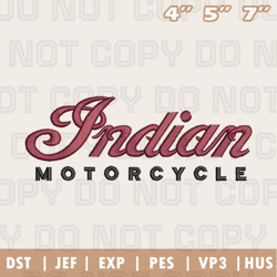 Indian Motorcycles Logo 2 Embroidery Machine Design, Transport Embroidery Design, Instant Download