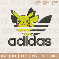 Adidas Pikachu Embroidery Design, Pokemom Embroidery Design, Instant Download