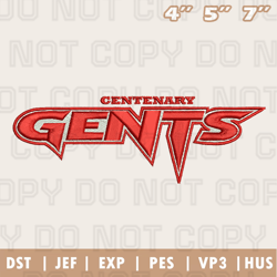 Centenary Gentlemen Logos Embroidery Design, Ncaa Sports Embroidery Design, Instant Download