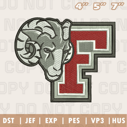 Fordham Rams Logos Embroidery Designs, Men's Basketball Embroidery Design, Instant Download