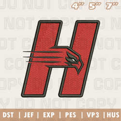 Hartford Hawks Logo Embroidery Designs, Men's Basketball Embroidery Design, Instant Download