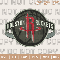 Houston Rockets Logos Embroidery Design, NBA Teams Embroidery Design, Instant Download