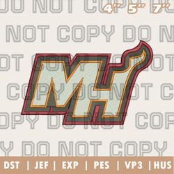 Miami Heat Logo Embroidery Design, NBA Teams Embroidery Design, Instant Download