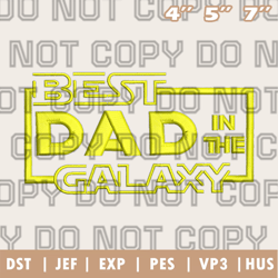 best dad in the galaxy embroidery design, hot gift for father day 2024, vintage dad quote embroidery, instant download