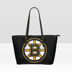 Boston Bruins Leather Tote Bag