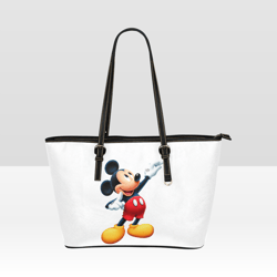 mouse leather tote bag