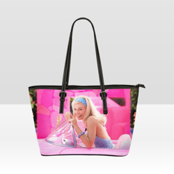 barbie movie inspired leather tote bag