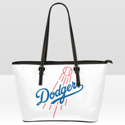 Dodgers Leather Tote Bag