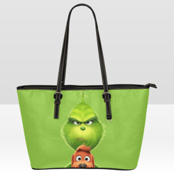 Grinch Leather Tote Bag