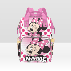 custom name minnie mouse diaper bag backpack