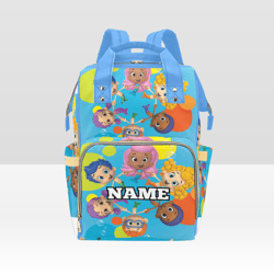 custom name bubble guppies diaper bag backpack