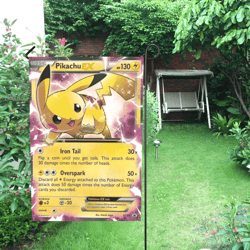 Pikachu EX Card Garden Flag (Two Sides Printing, without Flagpole)