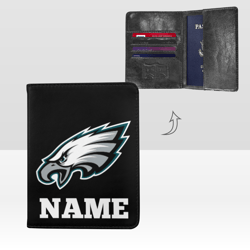 Eagles Passport Cover Custom NAME, Passport Holder High-Grade Microfiber Leather