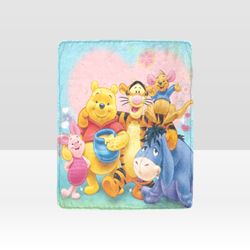 Winnie the Pooh Blanket Lightweight Soft Microfiber Fleece