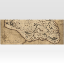 Skyrim World Map Gift Wrapping Paper 58"x 23" (1 Roll)
