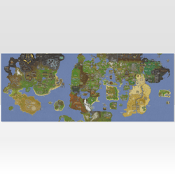 Runescape World Map Gift Wrapping Paper 58"x 23" (1 Roll)