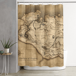 Skyrim World Map Shower Curtain