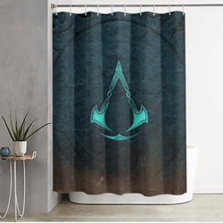 assassins creed valhalla shower curtain