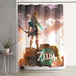 Zelda Tears of the Kingdom Shower Curtain