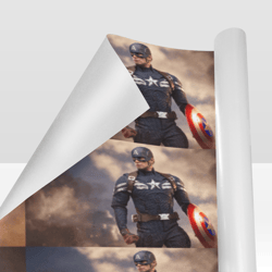 captain america gift wrapping paper 58"x 23" (1 roll)