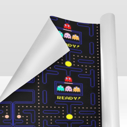 pac-man gift wrapping paper 58"x 23" (1 roll)