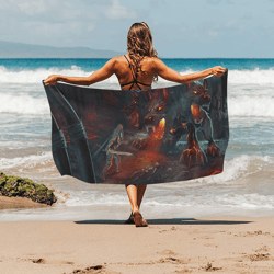old school runescape cerberus osrs beach towel