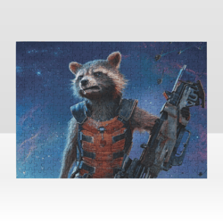 rocket raccoon jigsaw puzzle wooden