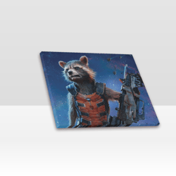rocket raccoon frame canvas print
