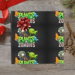 plants vs zombies gift wrapping paper