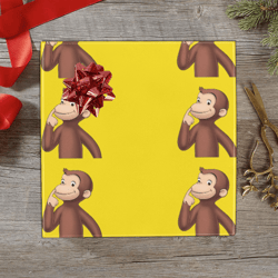 curious george monkey gift wrapping paper