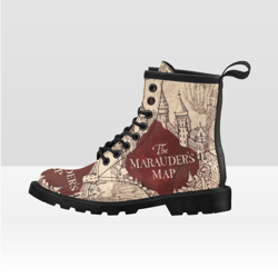 Marauders Map Harry Potter Vegan Leather Boots