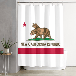 New California Republic Flag Shower Curtain
