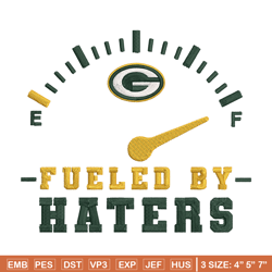 Fueled By Haters Green Bay Packers embroidery design, Packers embroidery, NFL embroidery, logo sport embroidery.