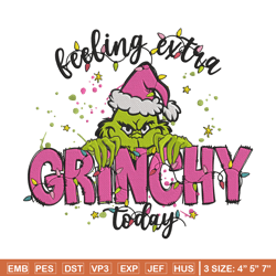Grinchy today Embroidery Design, Grinch Embroidery, Embroidery File,Chrismas Embroidery, Anime shirt, Digital download
