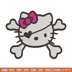 Hello kitty logo Embroidery Design, Hello kitty Embroidery, Embroidery File, Anime Embroidery, Digital download.