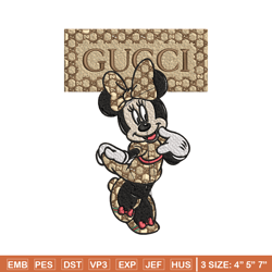 Minnie gucci Embroidery Design, Disney Embroidery, Embroidery File, Brand Embroidery, Logo shirt, Digital download
