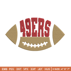 San Francisco 49ers Football embroidery design, 49ers embroidery, NFL embroidery, sport embroidery, embroidery design.