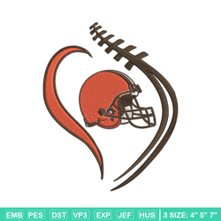 Cleveland Browns Heart embroidery design, Browns embroidery, NFL embroidery, logo sport embroidery, embroidery design. (