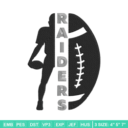 Football Player Las Vegas Raiders embroidery design, Raiders embroidery, NFL embroidery, logo sport embroidery.
