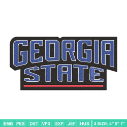 Georgia State Panthers logo embroidery design,NCAA embroidery,Sport embroidery, logo sport embroidery,Embroidery design