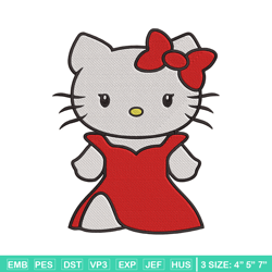 Hello kitty dress Embroidery Design, Hello kitty Embroidery, Embroidery File, Anime Embroidery, Digital download