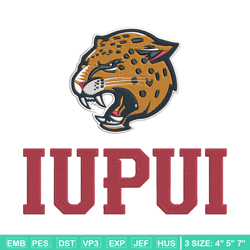 IUPUI Jaguars logo embroidery design, NCAA embroidery, Sport embroidery, Logo sport embroidery, Embroidery design