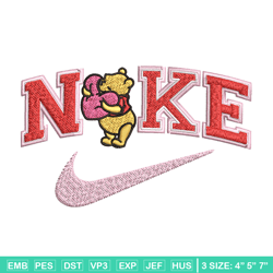 Nike pooh Embroidery Design, Pooh Embroidery, Nike Embroidery, Embroidery File, Logo shirt, Digital download