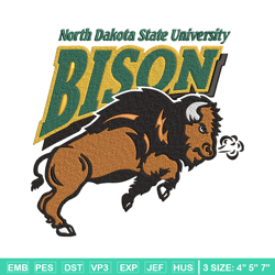 North Dakota State mascot embroidery design,NCAA embroidery,Embroidery design, Logo sport embroidery, Sport embroidery
