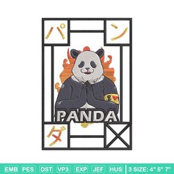 Panda poster Embroidery Design, Jujutsu Embroidery, Embroidery File, Anime Embroidery, Anime shirt, Digital download