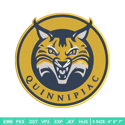 Quinnipiac University logo embroidery design, NCAA embroidery,Sport embroidery,Embroidery design ,Logo sport embroidery.